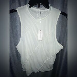 Anthropologie Semi Sheer Blouse White Cream